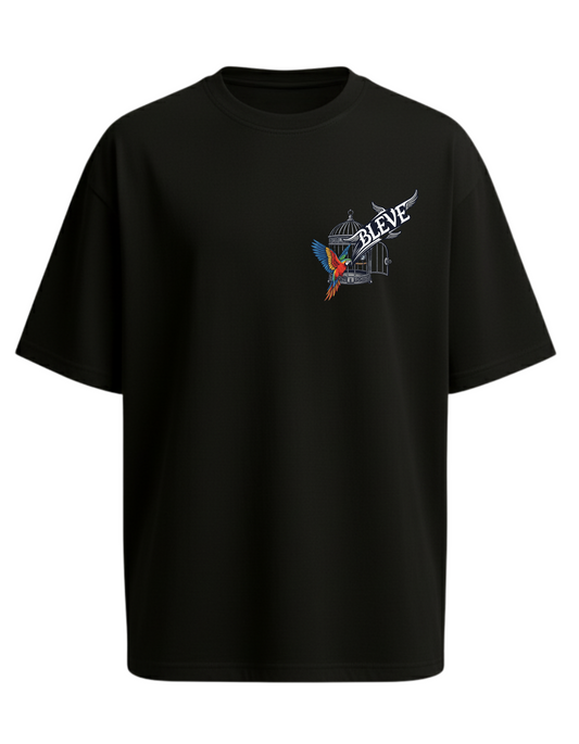 Unisex Oversized Freedom Black T-Shirt