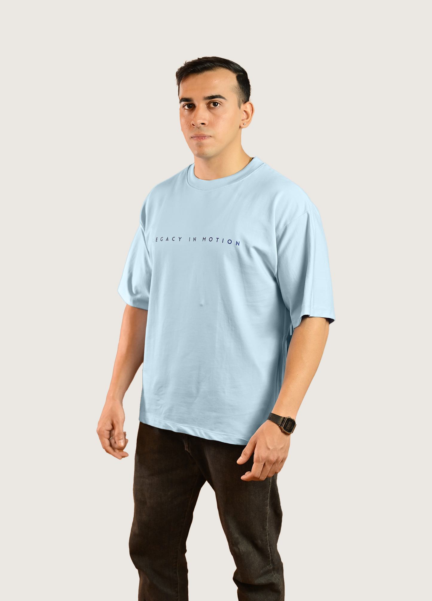 Aspire Oversized Fit Sky Blue T-Shirt
