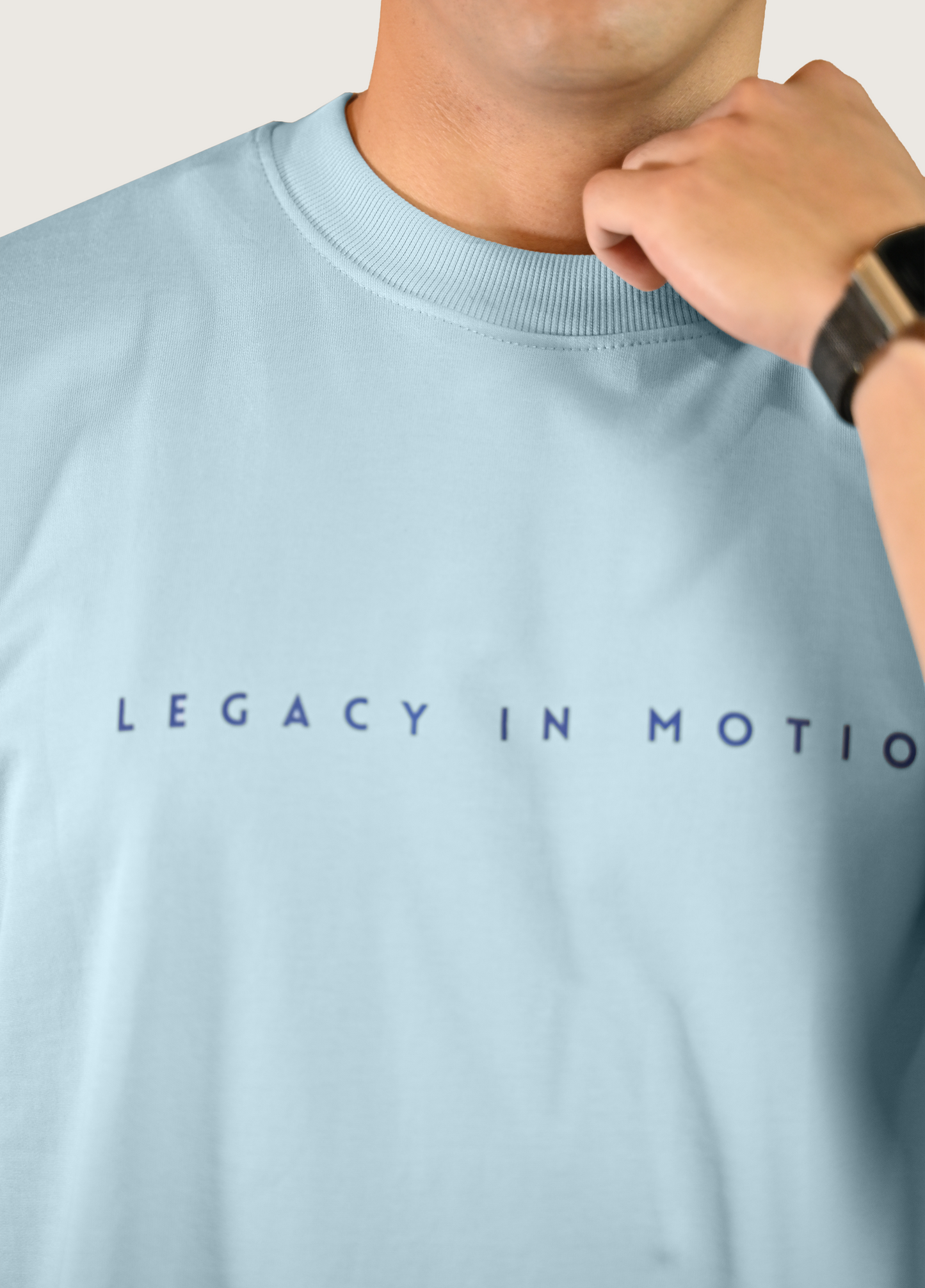 Aspire Oversized Fit Sky Blue T-Shirt