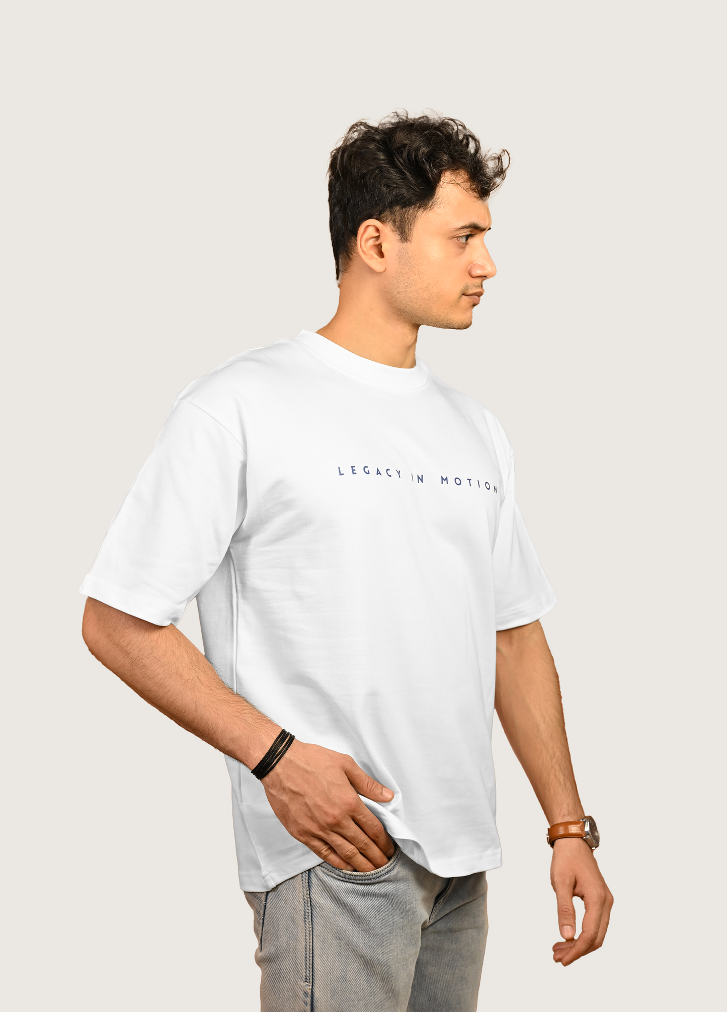 Aspire Oversized Fit White T-Shirt
