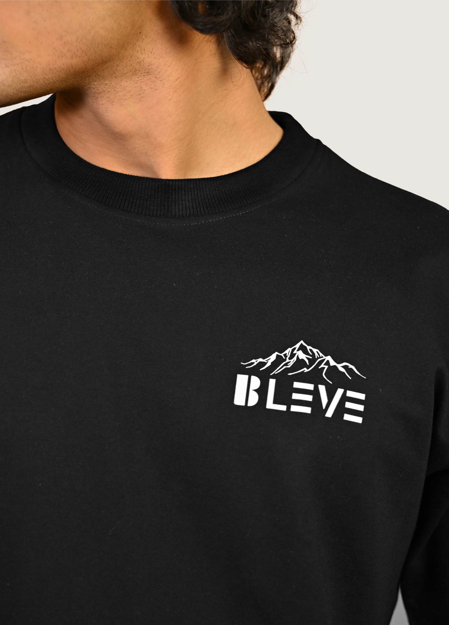 Dream, Climb, Conquer, Oversized Fit Black T-Shirt