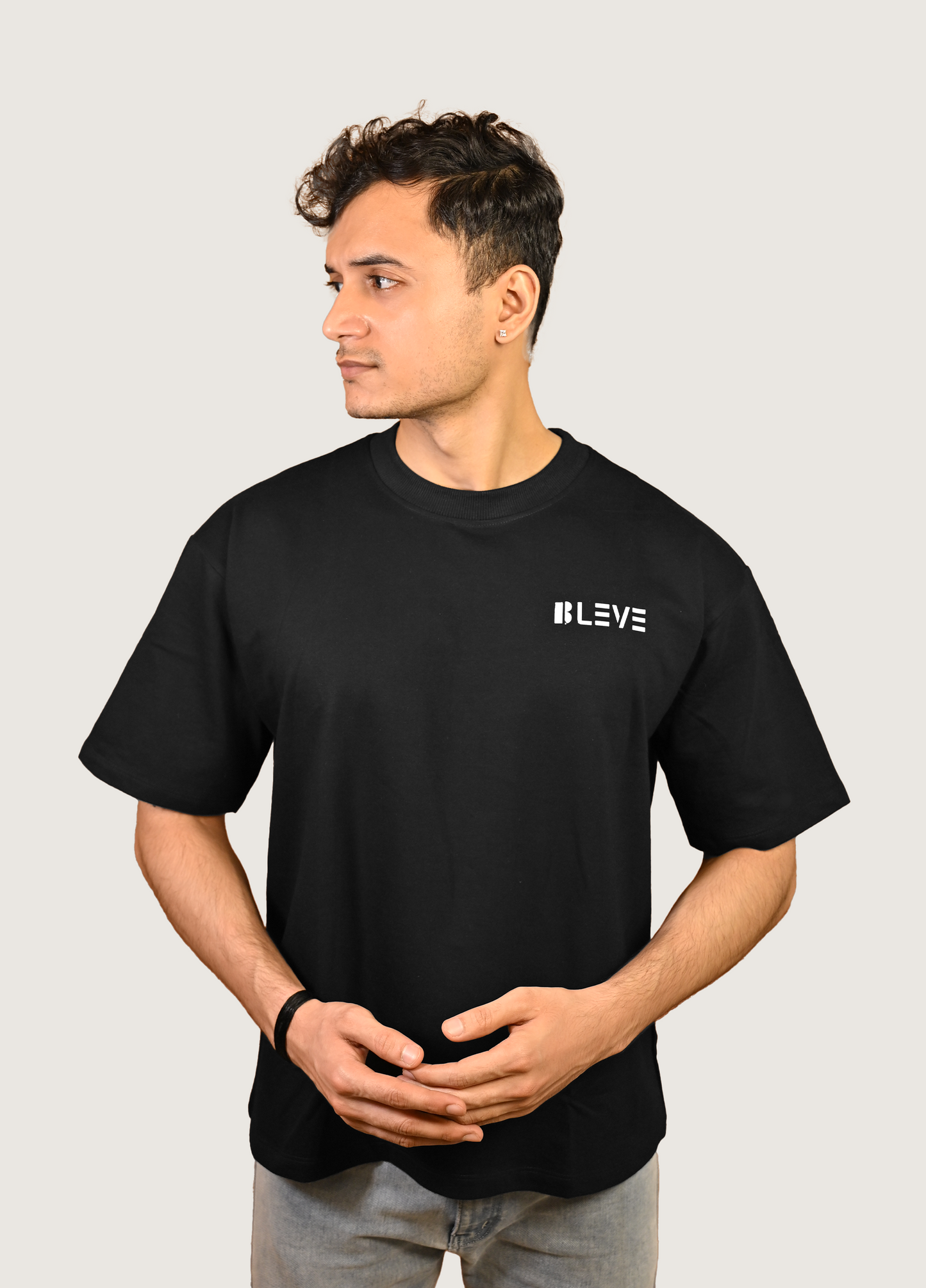 Elevate Oversized Fit Black T-Shirt Unisex