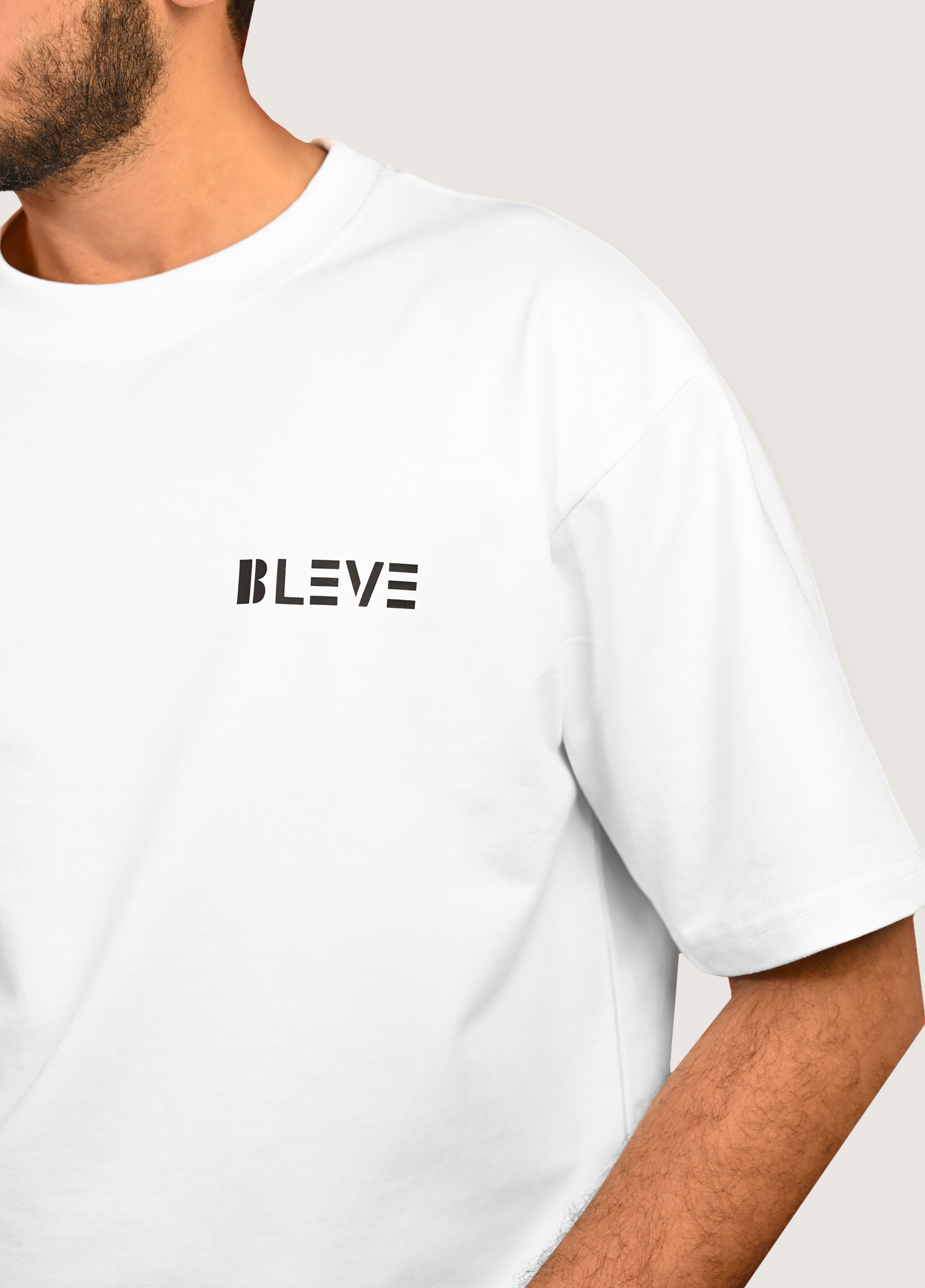 Elevate Oversized Fit White T-Shirt