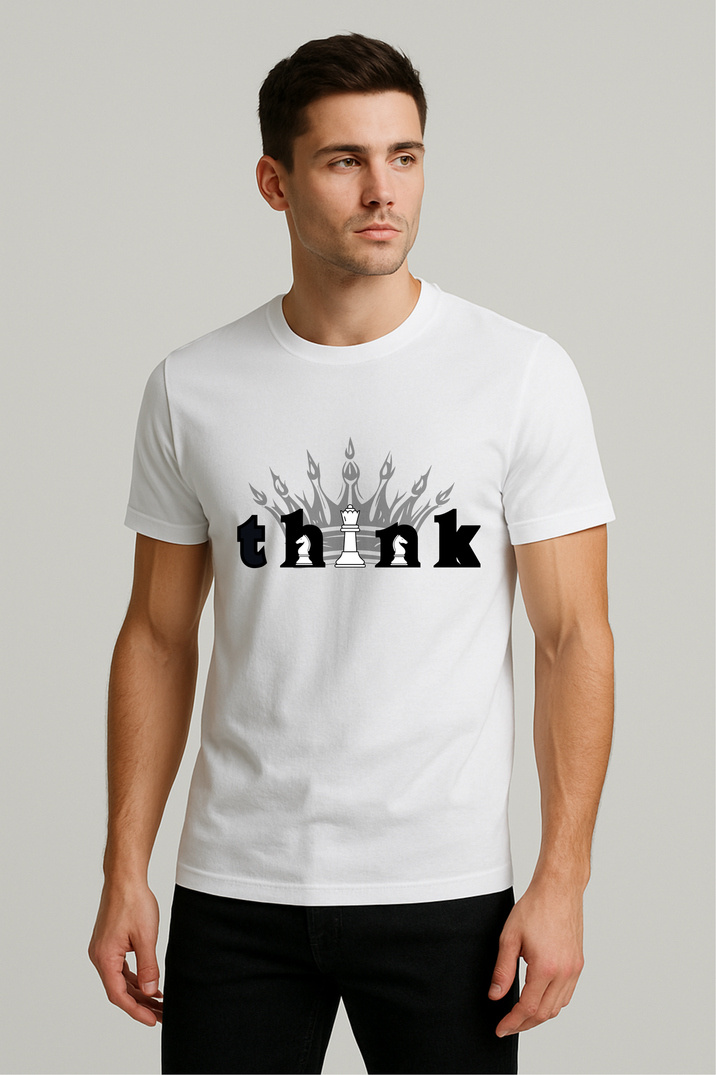 Think Printed Unisex Regular Fit T-Shirt
