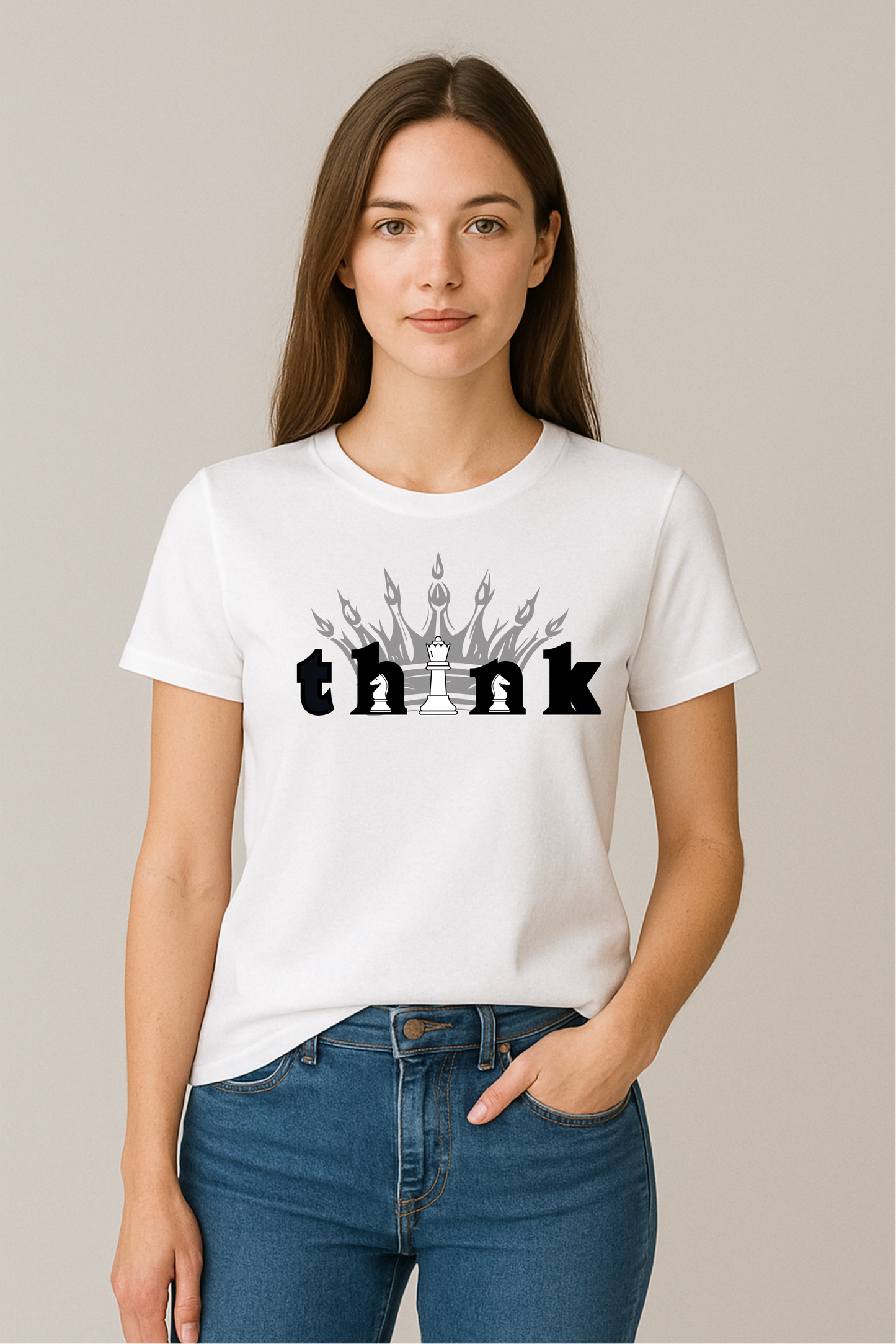 Think Printed Unisex Regular Fit T-Shirt
