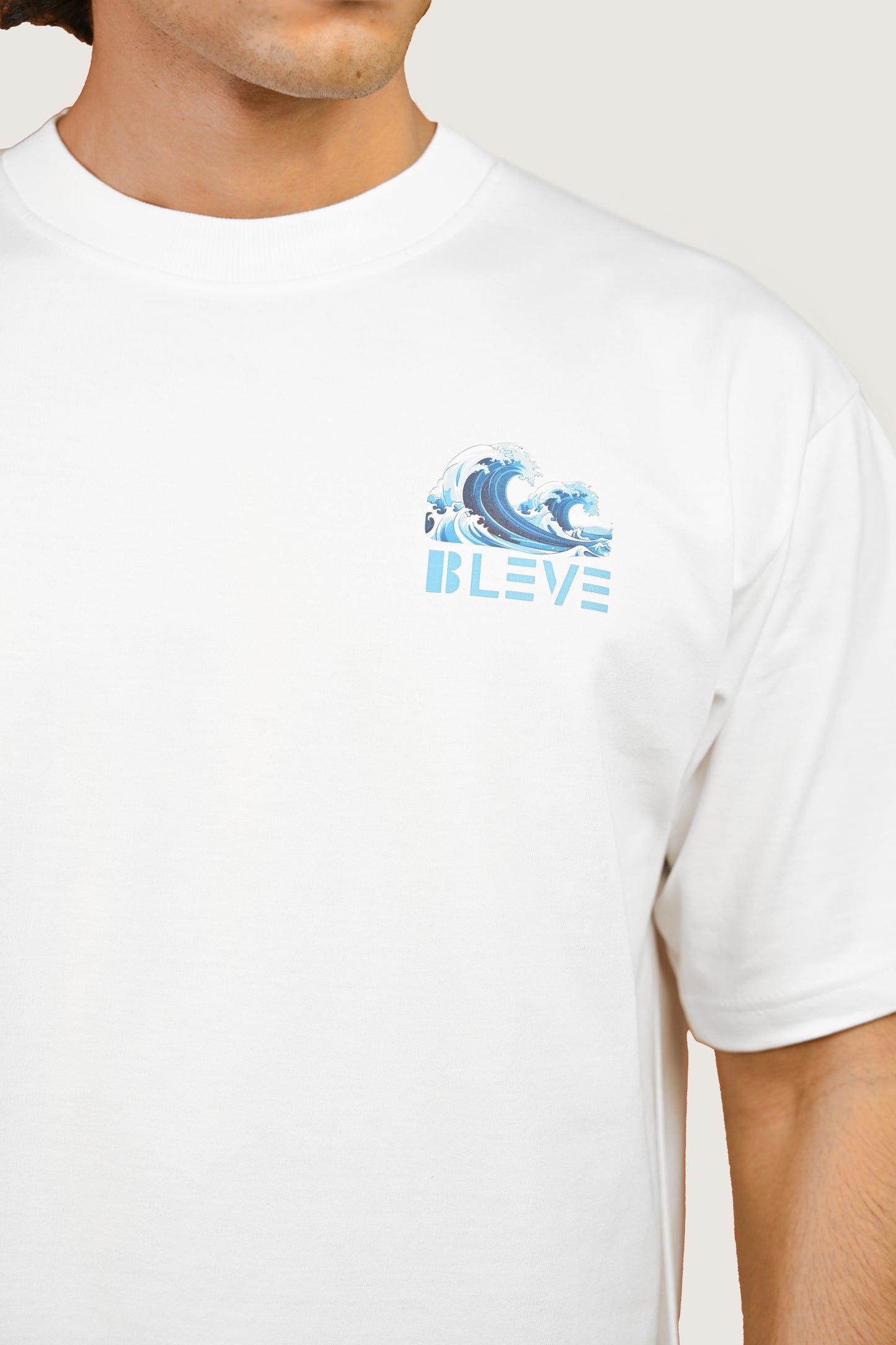 Be The Shark Oversized Fit White T-Shirt