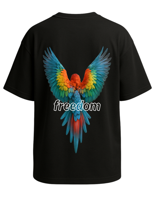 Unisex Oversized Freedom Black T-Shirt