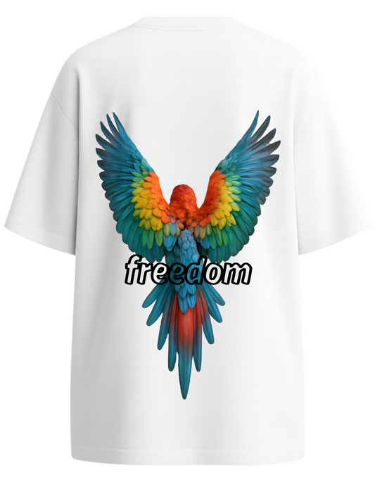 Unisex Oversized Freedom White T-Shirt