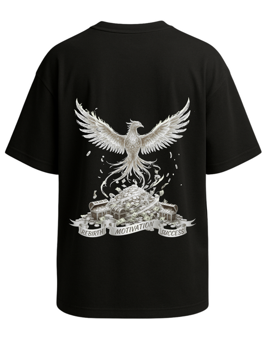 Unisex Oversized Phoenix Chocolate Black T-Shirt