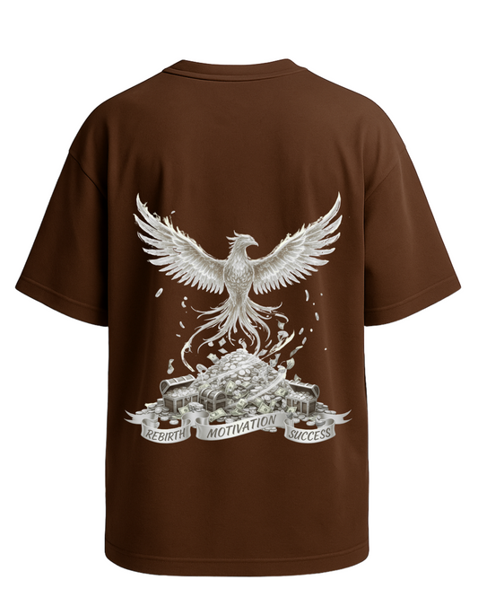Unisex Oversized Phoenix Chocolate Brown T-Shirt