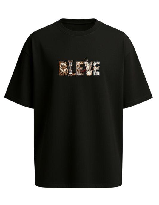 Unisex Oversized Don’t Waste Time Black T-Shirt