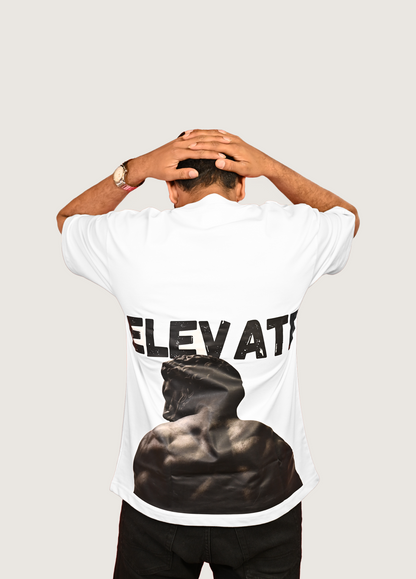Elevate Oversized Fit White T-Shirt
