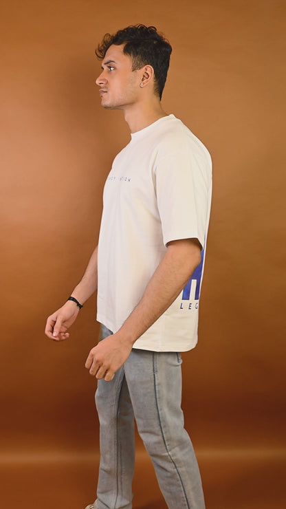 Aspire Oversized Fit Sky Blue T-Shirt